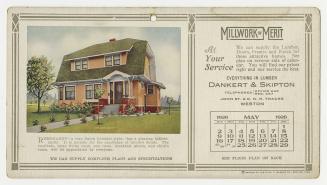 Advertising cards depicting a calendar for each card and month of 1926, stating "Millwork of Me…