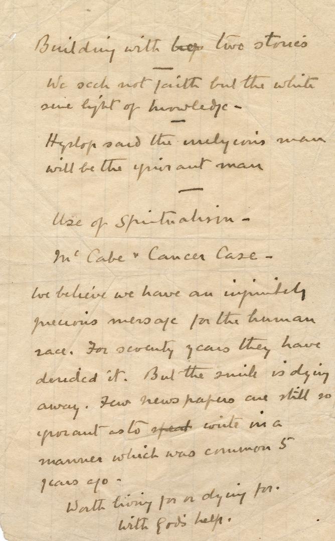 Manuscript page in author's handwriting. 