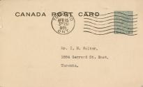 back of postcard