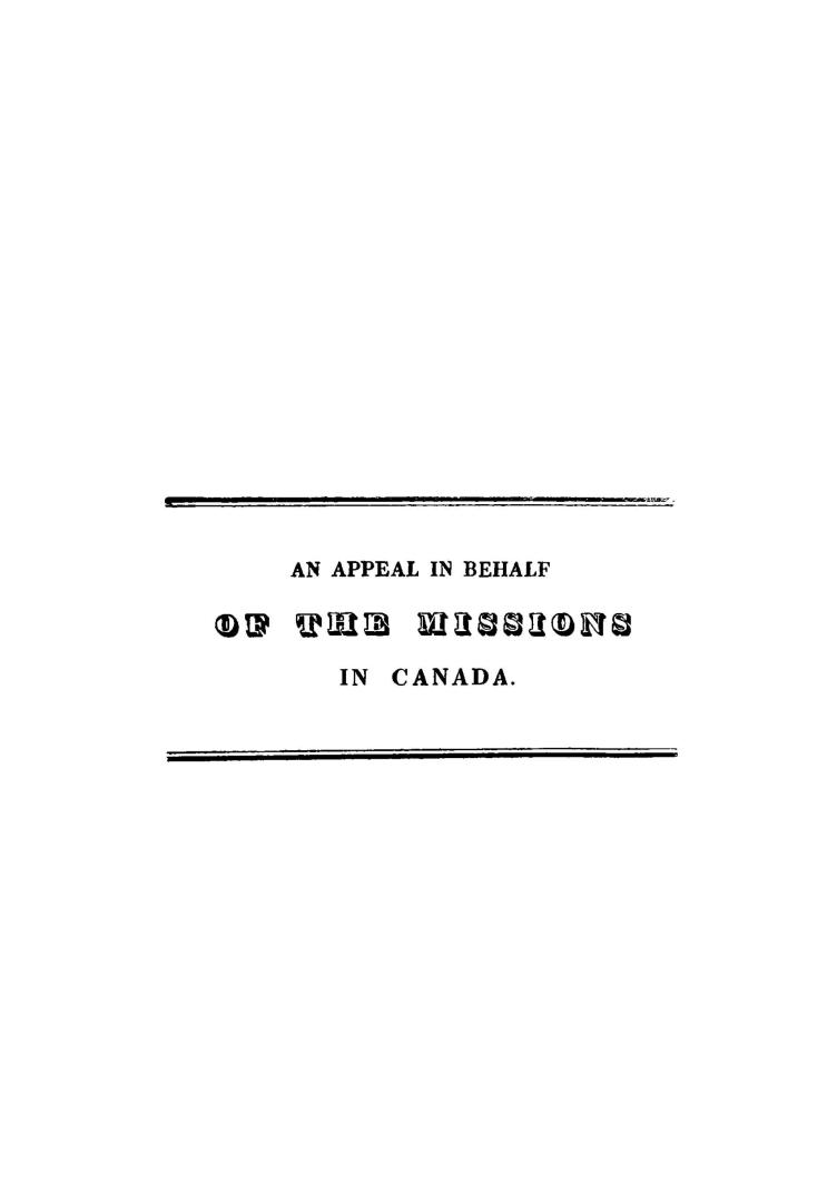 An Appeal in behalf of the missions in Canada