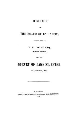 Report of the board of engineers, as well as that of W