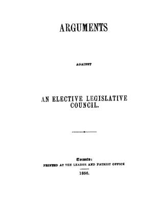 Arguments against an elective Legislative Council