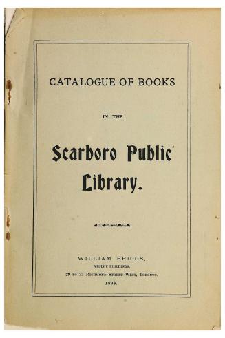 Catalogue of books in the Scarboro Public Library