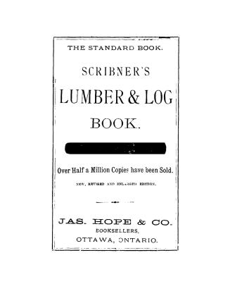 Scribner's lumber & log book