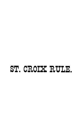 St. Croix rule