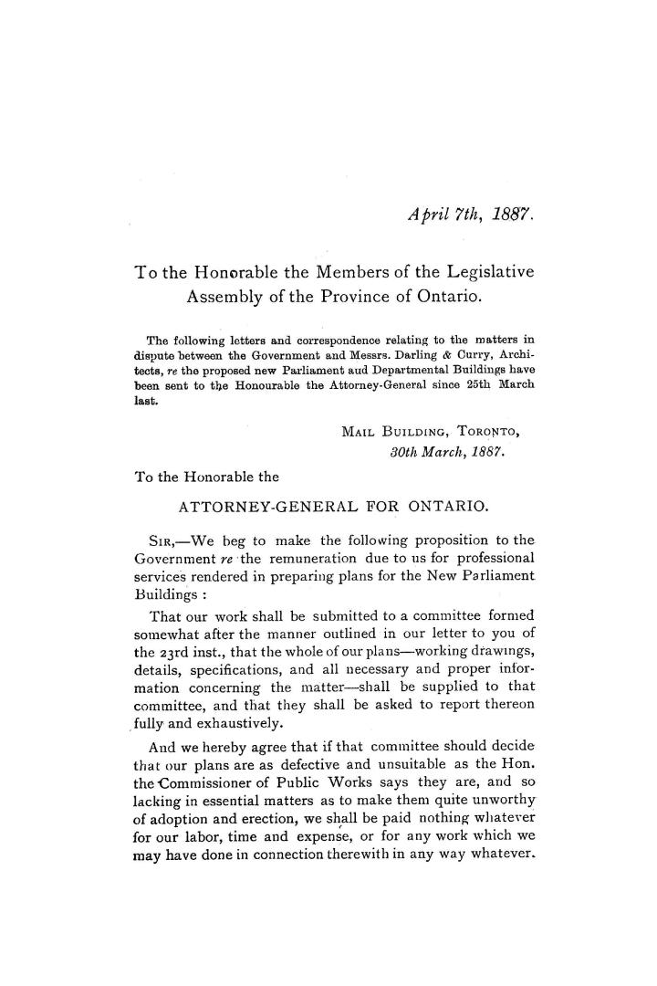 To the Honorable the members of the Legislative Assembly of the Province of Ontario