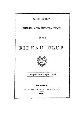 Constitution, rules and regulations