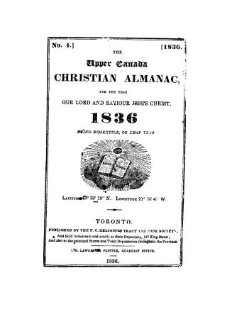 The Upper Canada Christian almanac