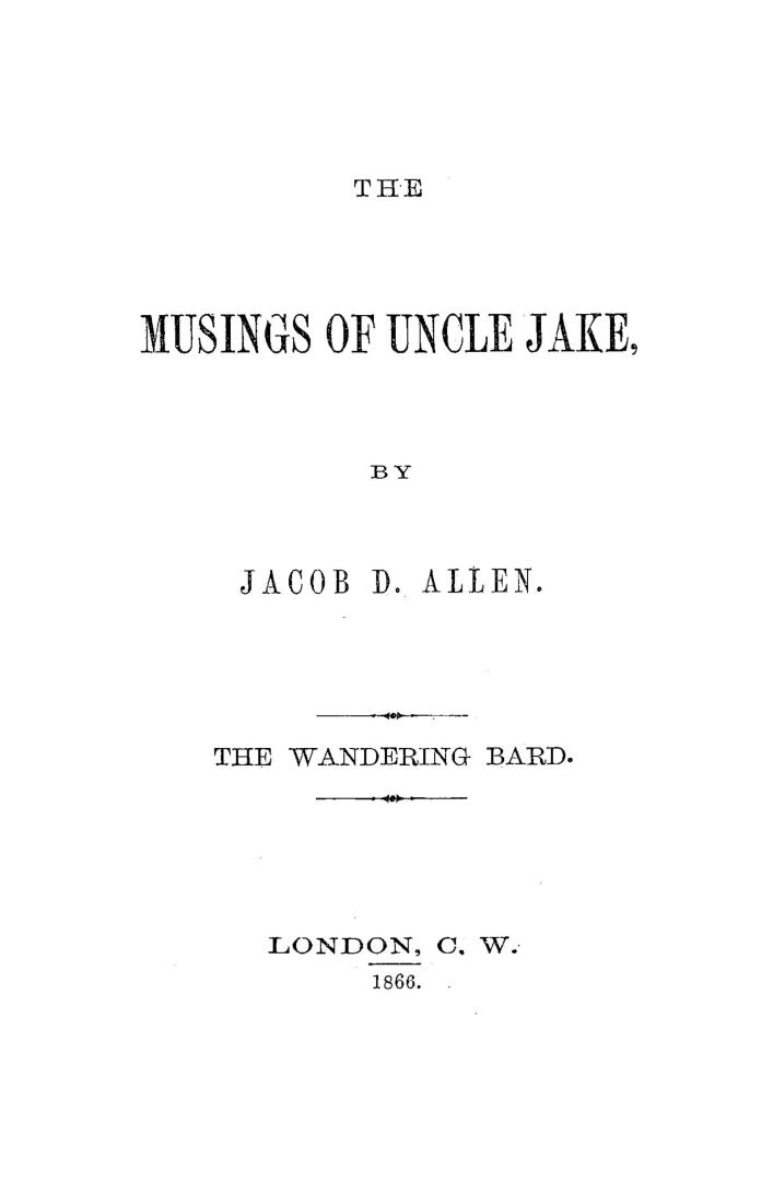 The musings of Uncle Jake