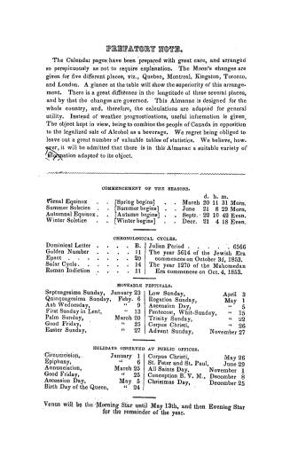 The Maine law illustrated temperance almanac... astronomical calculations adapted for the whole of Canada, containing also illustrations, facts & arguments for temperance and a prohibitory law
