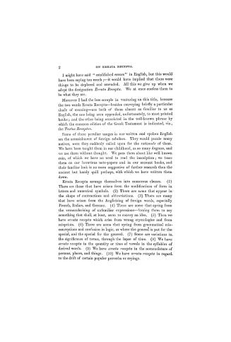 On errata recepta, written and spoken