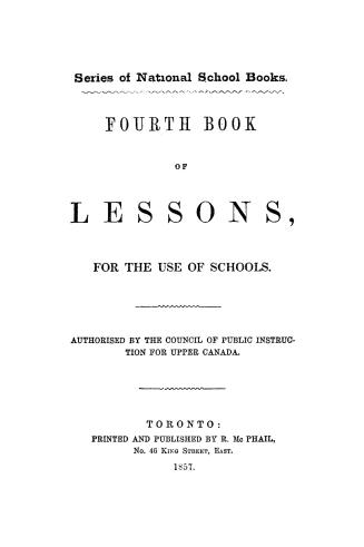 Fourth book of lessons for the use of schools