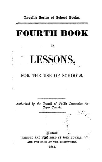 Fourth book of lessons for the use of schools