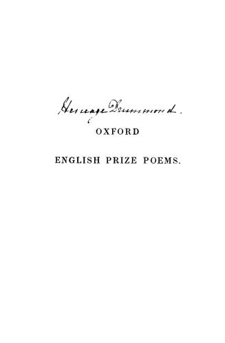 Oxford English prize poems