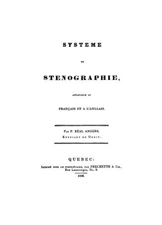 Système de sténographie applicable au français et à l'anglais
