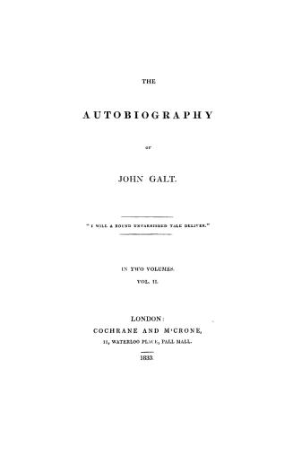 The autobiography of John Galt