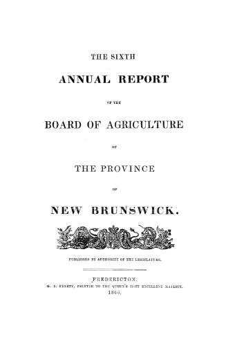 New Brunswick. Department of Agriculture and Rural Development