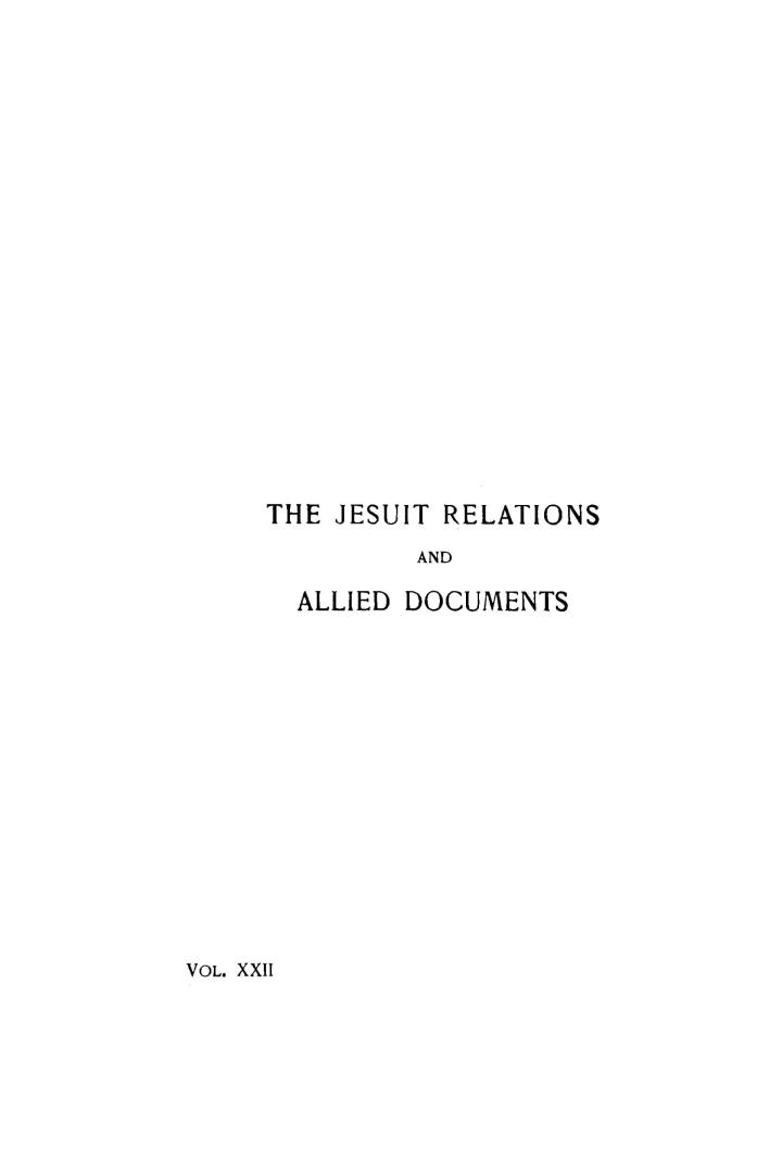 The Jesuit relations and allied document