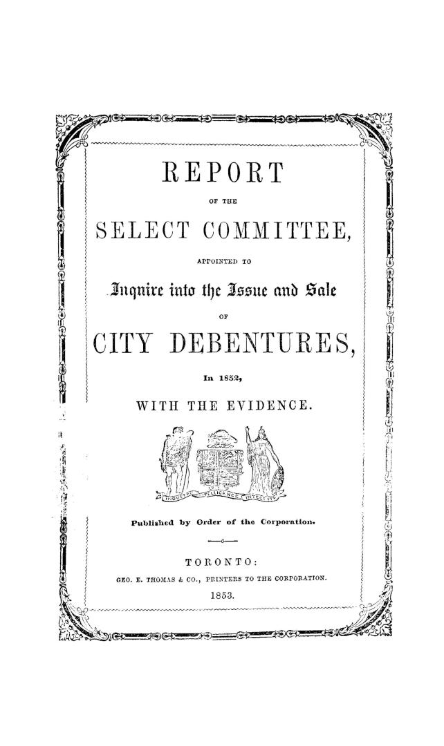 Report...in 1852 with evidence