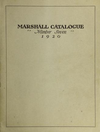 Marshall catalogue no. 7: illustrating and describing the famous Marshall ventilated mattress ... manufactured in our factories