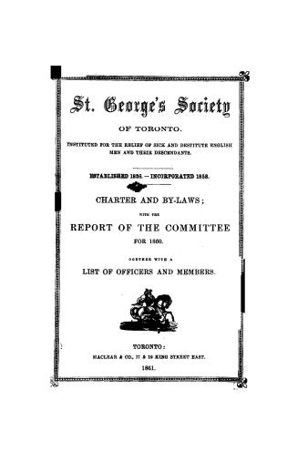 Report of the committee... together with list of the officers and members of the society