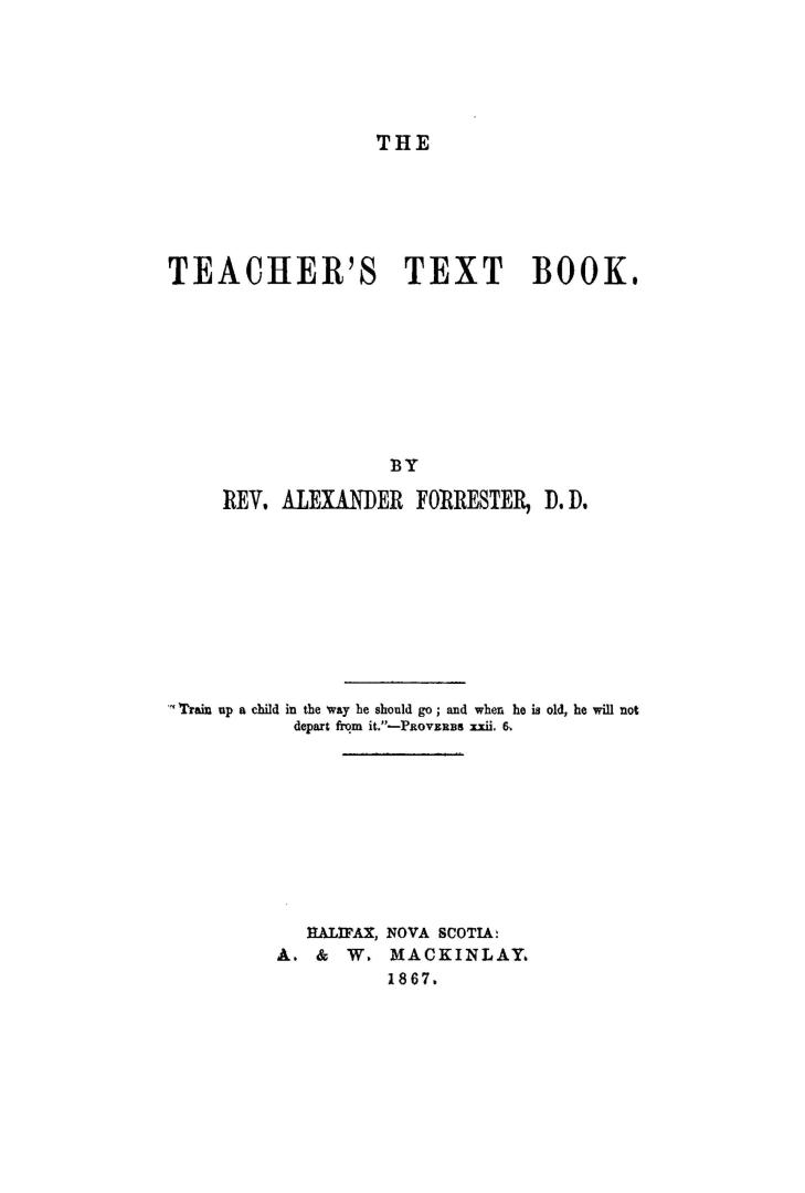 The teacher's text book