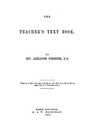 The teacher's text book