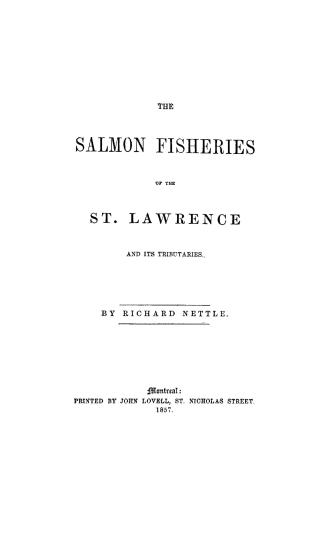 The salmon fisheries of the St