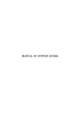 Manual of outpost duties,
