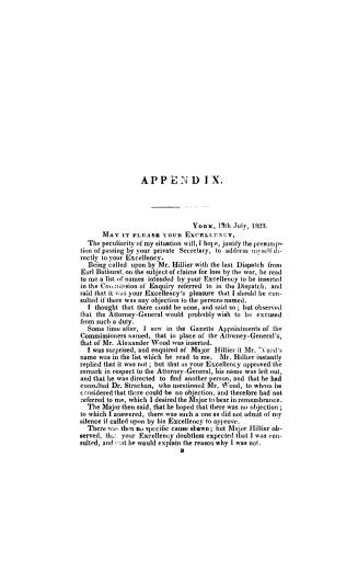 [Letter from William Dummer Powell to His Excellency Sir Peregrine Maitland regarding the appointment of Alexander Wood as a Commissioner for the inve(...)