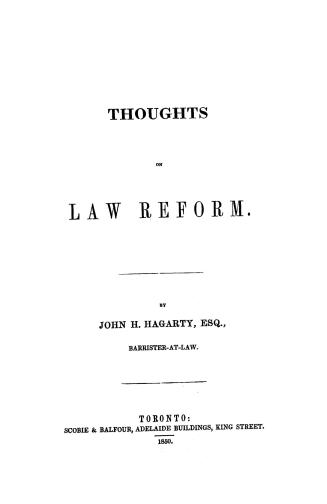 Thoughts on law reform