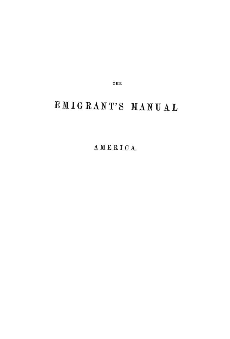 The emigrant's manual, : America