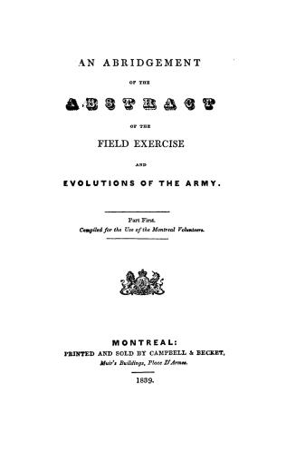 An abridgement of the Abstract of the field exercise and evolutions of the army
