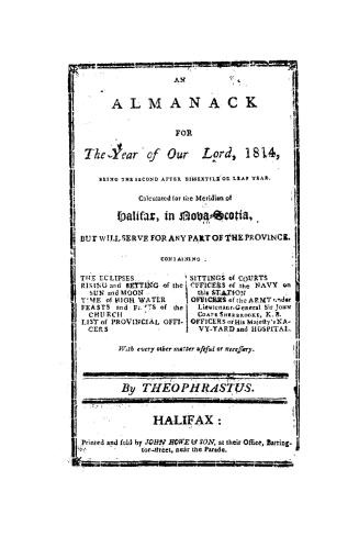 An Almanack for the year of our Lord