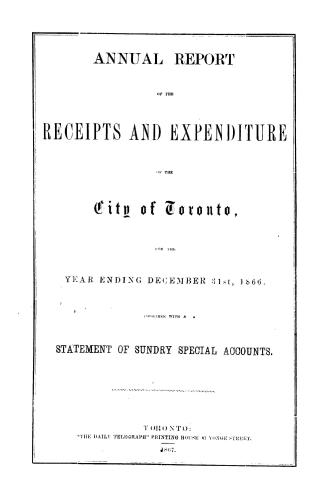 Annual report of receipts and disbursements