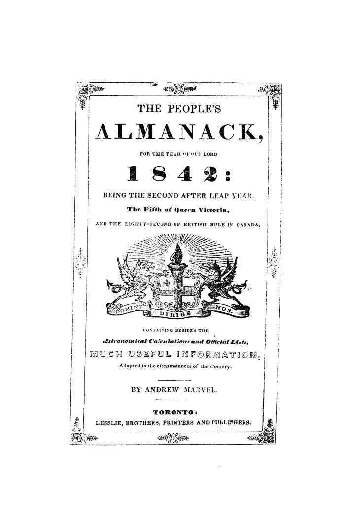 The People's almanack