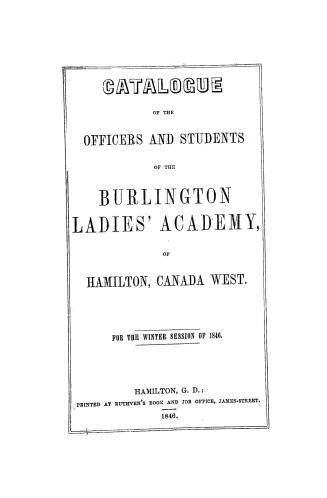 A catalogue of the officers and students