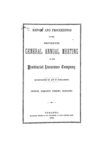 Report and proceedings of the... general annual meeting