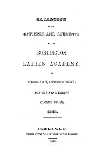 A catalogue of the officers and students