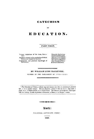 Catechism of education