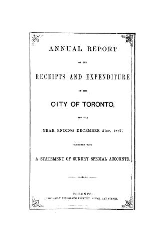 Annual report of receipts and disbursements