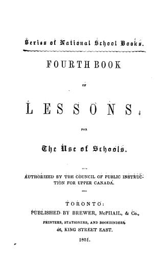 Fourth book of lessons for the use of schools
