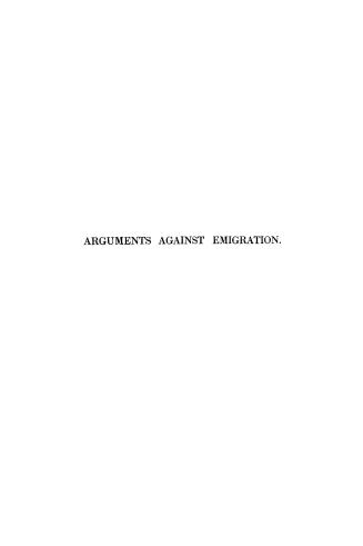 A few practical arguments against the theory of emigration