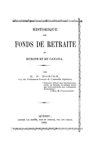 Historiquees fonds de retraite en Europe et en Canada