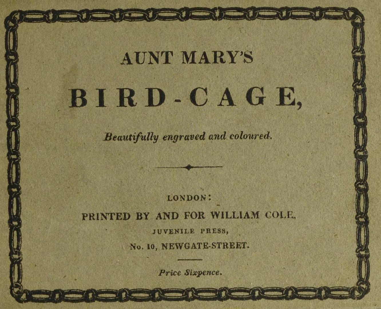 Aunt Mary's birdcage