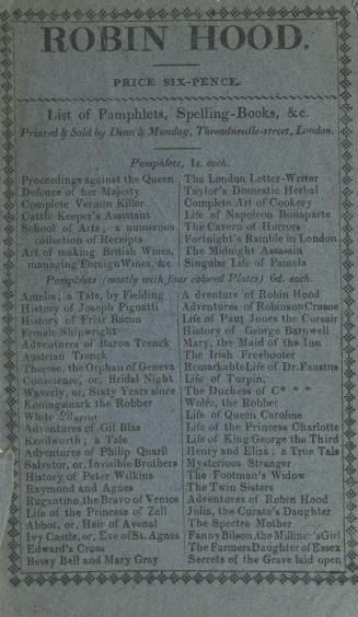 The extraordinary life and adventures of Robin Hood, captain of the robbers of Sherwood Forest : interspersed with the history of Little John, and his merry men all