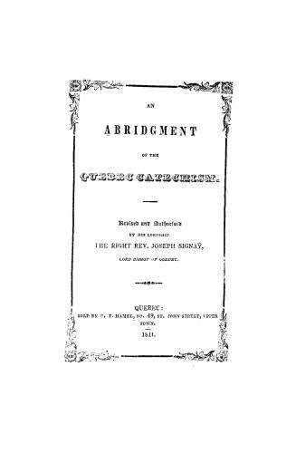 An abridgment of the Quebec catechism