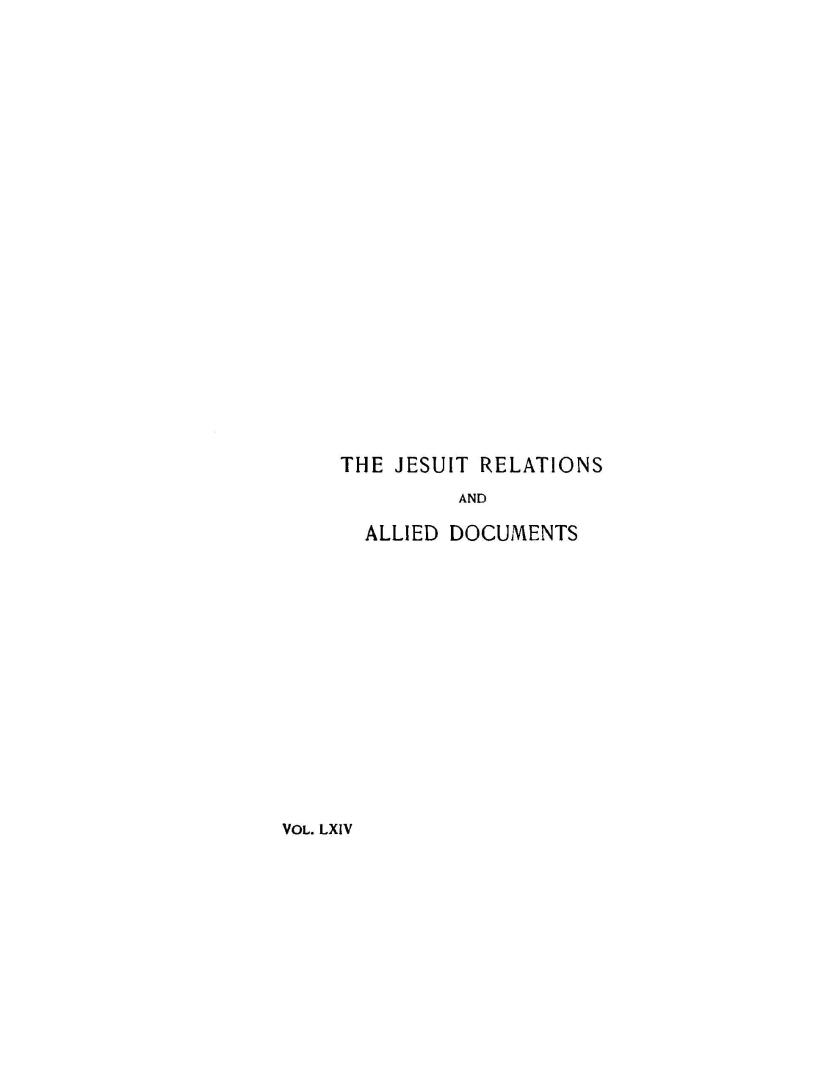 The Jesuit relations and allied document