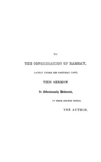 Farewell sermon, preached in the church of Ramsay, Upper Canada, on the 10th of April, 1842