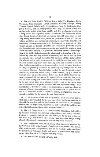 Act of incorporation, officers, bye-law